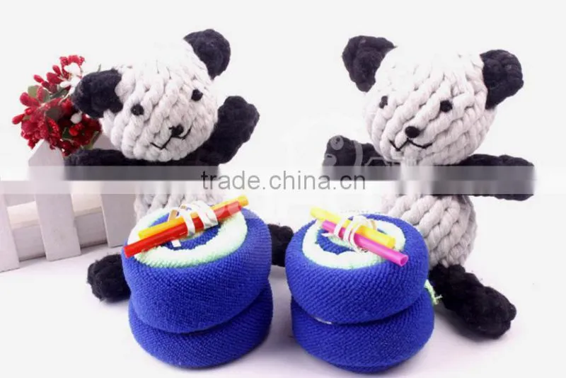 baby panda animal shape cotton rope pet toys