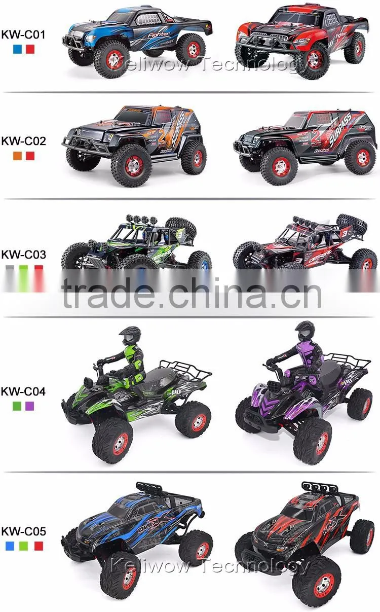 2.4G 4WD Big wheels Off Road RC Car 1/12 High speed rc monster truck rock racing car for sell