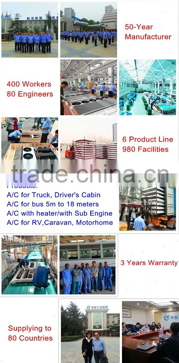 Mobile Roof Top Mounted Applicable 6m Buses DC 12V 12KW KT12 Bus Air Conditioner for Van, Minibus, Caravan