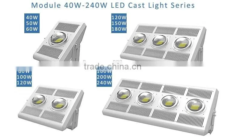 5 year warranty spray paint plastic led flood light 80W flood light