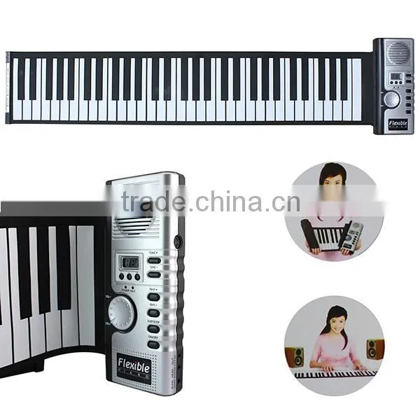 61 Keys Portable MIDI Flexible Keyboard Roll Up Piano