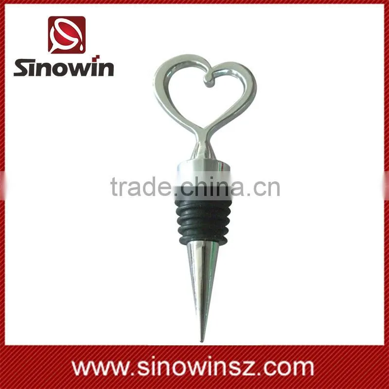 Factory OEM Wine Bottle Stopper With Heart Design