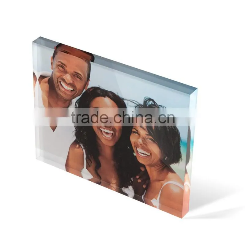 acrylic 8x10 frame block,solid acrylic block,clear acrylic block photo frame