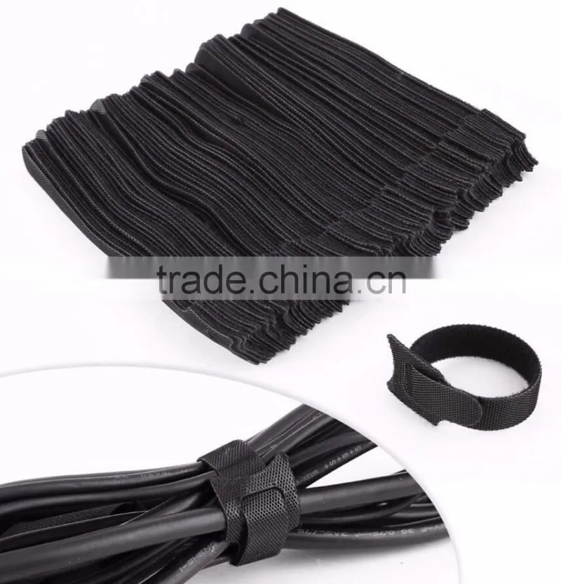 Colorful Customized Hook And Loop Tape Cable Ties Organiser Tidy Straps