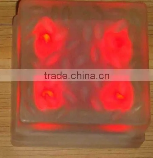 Glass Solar Brick Light with white color, solar garden light