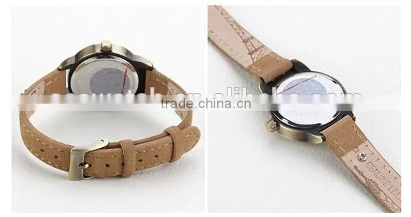 Fashion cute cat small case leather watches for teenagers