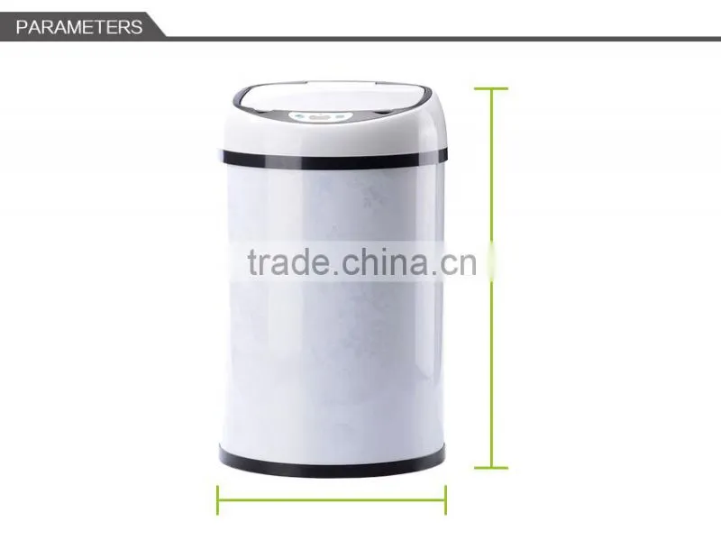 12L abs waste bins, easy to set up plastic indoor trash cans