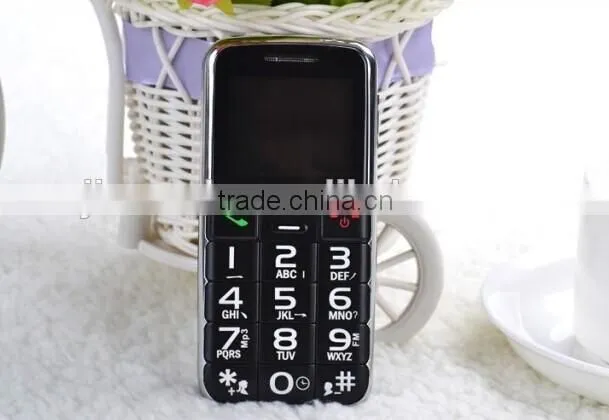 Big Button Senior GSM Phone Dual Band Easy to Use w/ SOS Button FM Radio - Black