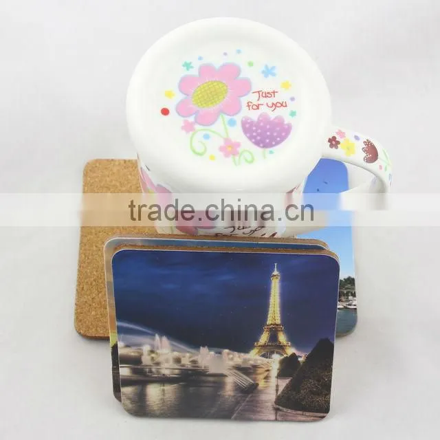 2016 new products promotional MDF blank sublimation wood beer coasters