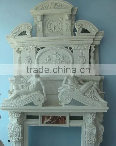 Double Layer Stone Wall Mounted Fireplace