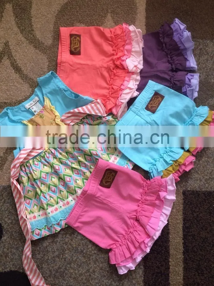 Top Fashion Remake designer kids clothes girls ruffle top sleeveless red fancy tops for girls