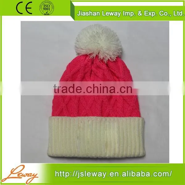 Hot china products wholesale custom pom beanie