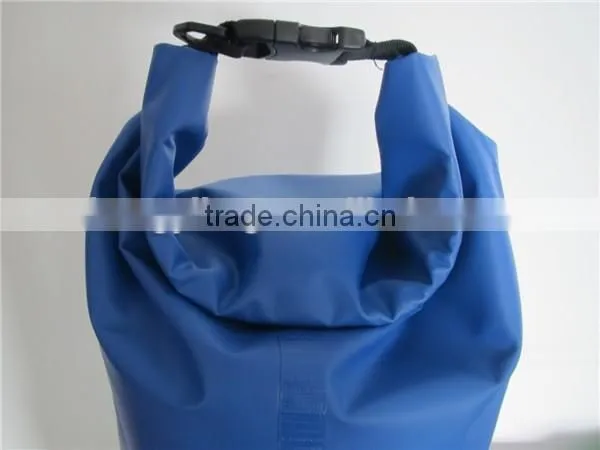 Manual solid color 600D PVC waterproof sports beach dry bag