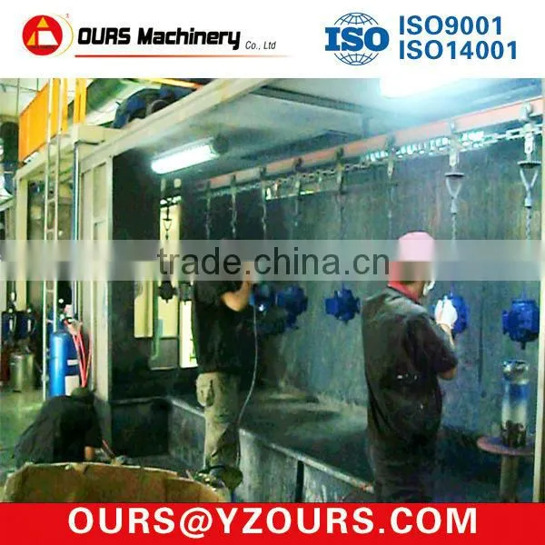 Professional furniture water curtain spray booth for metal pieces