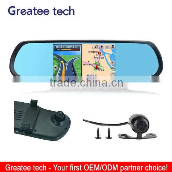 5 inch rearview mirror gps wireless camera dvr recorder wifi bluetooth