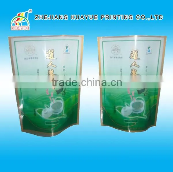 Customized New High Quality Plastic Stand up Pouch with Zippers for Tea