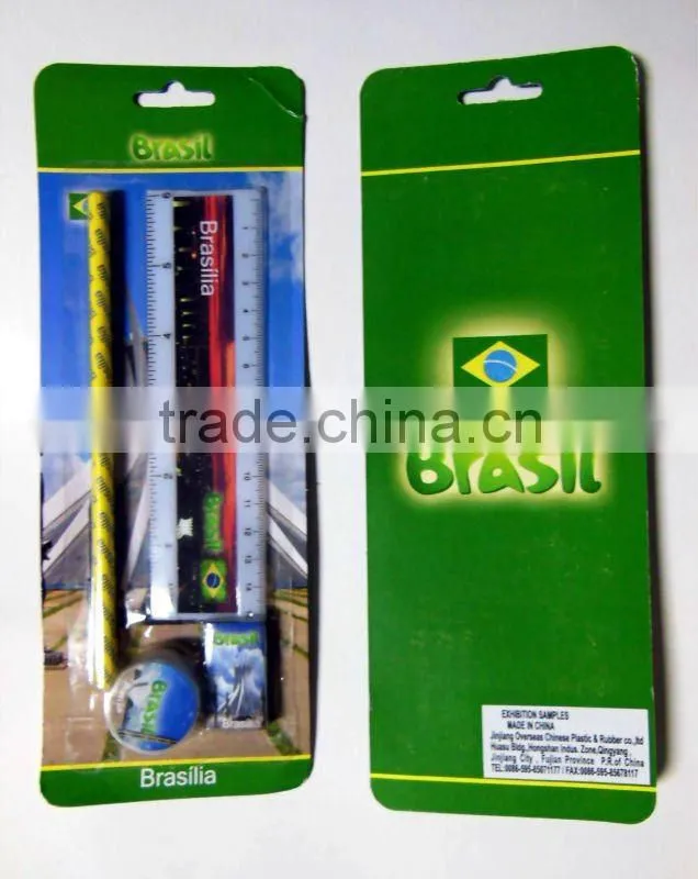 souvenir children school kit, printed with Brasil landscape