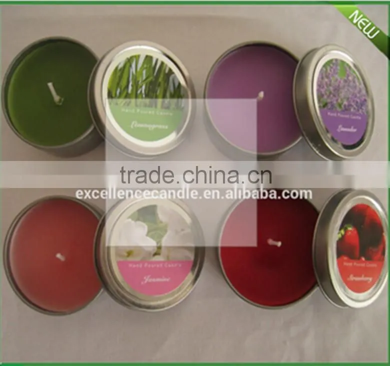 scented candles in tin/ glass candle jar/ jar candle