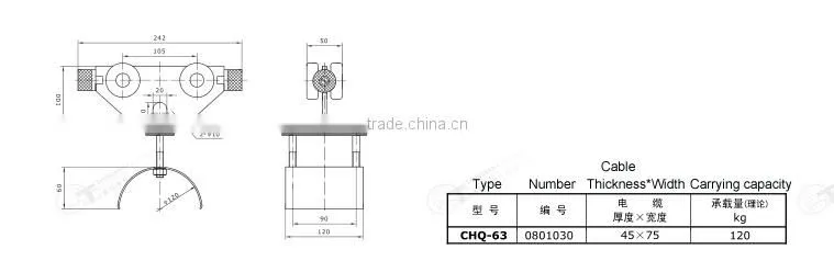 good reputation cable trolley contactor rail for lifting equipment