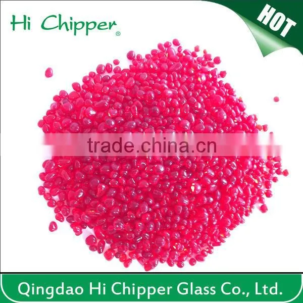 fire colored glass beads and rocks for fireplace decoration