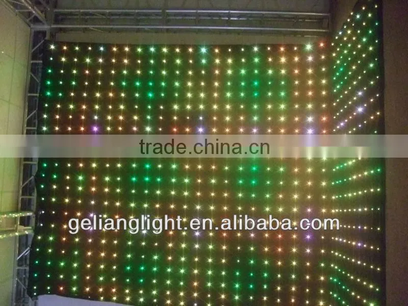 High Quality fireproof curtain / Flexible soft led decoration curtain