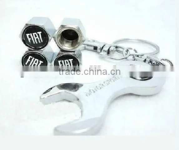 Anti-theft tire valve caps with car logo
