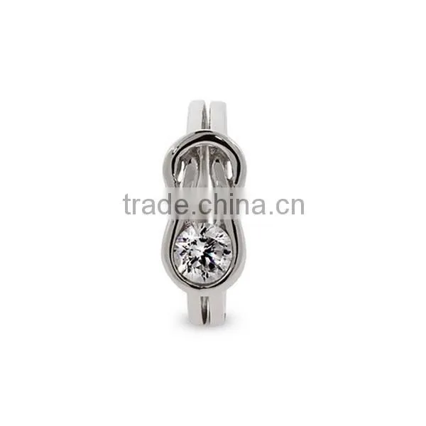 Customized 925 Sterling silver tension setting love ring