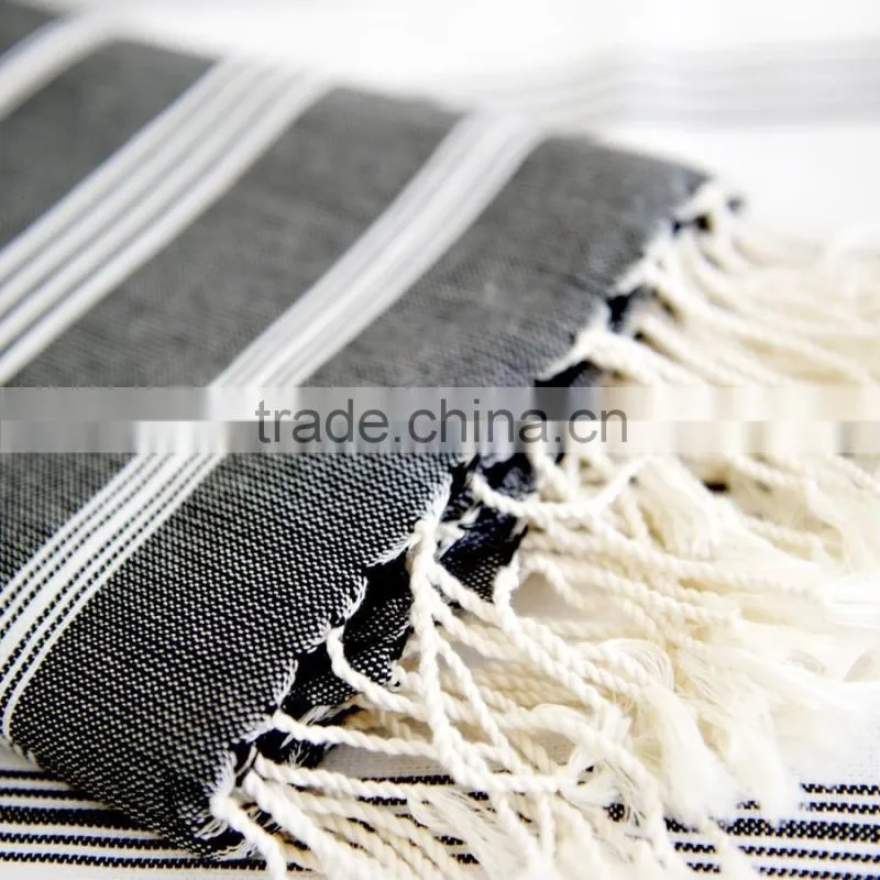 Striped style 100% cotton mateiral towel 120gsm 70*150cm hammam towel