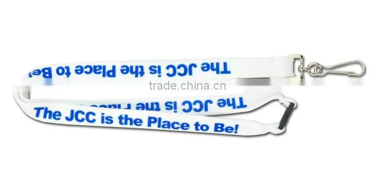 Hot selling tube lanyard / flat lanyard with J hook / narrow lanyard