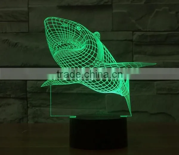 Color Changing 3D Dolphin LED Night Lamp