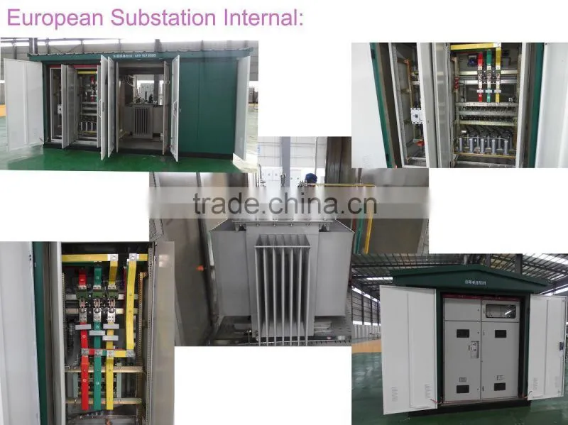 three phase electric substation equipment Pre-installed Type Substation European Substation transformer