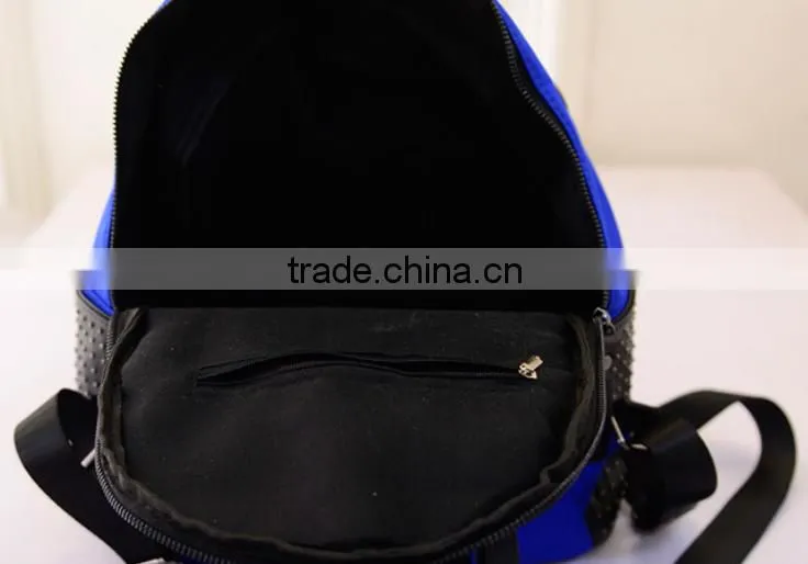 Fashion rivet decorate nylon backpack china factory