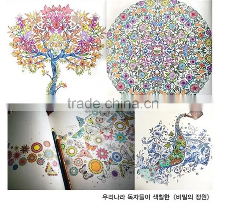 2015 Hot Factory Direct Sale Secret Garden Reducing Stress Book Coloring For Adult