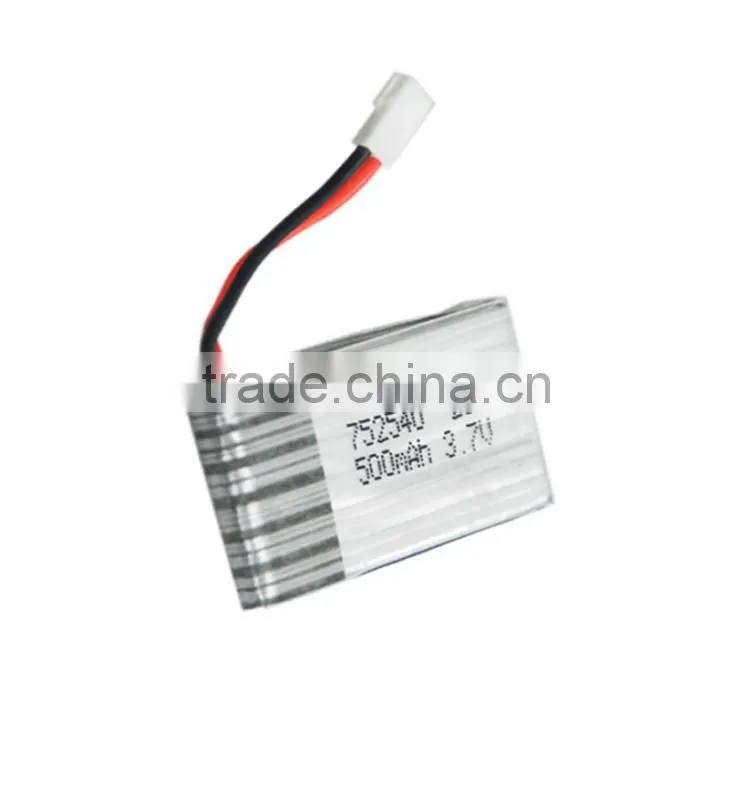 CE RoHS Customized 3.7V 500mAh Mini Lipo Battery for Type SYMA WL LH Aircraft