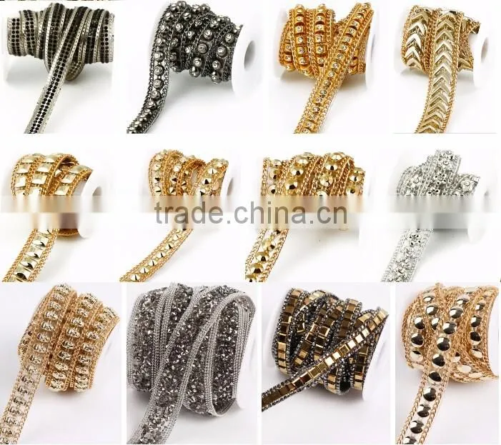 bling bling decorative rhinestone trim/crystal Chain,rhinestone belt