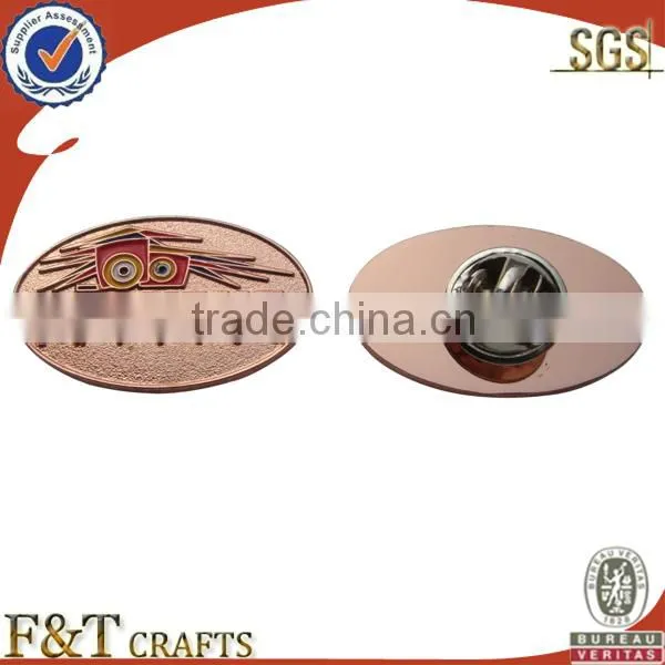 promotional quality stamp die cut custom metal badge with plastic box