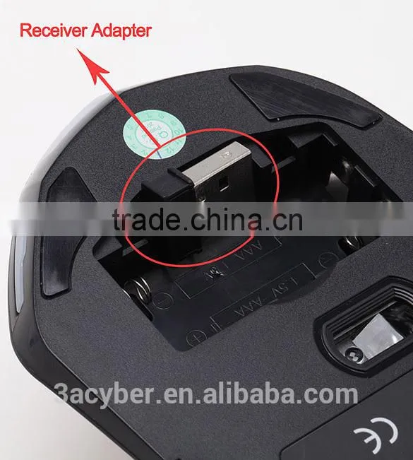New 1600 DPI 6 Buttons 2.4Ghz Gaming Wireless Mouse For PC Laptop