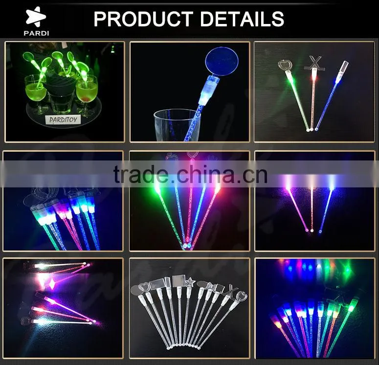 2015 Cocktail led twist on light up swizzle stirrers