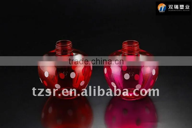 500ml Strawberry shaped dot body lotion spray bottle shampoo plastic empty container
