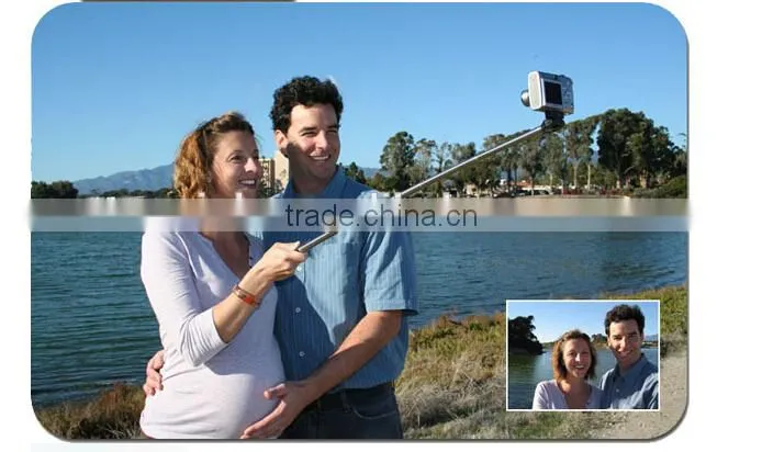 Hot selling selfie stick with bluetooth shutter button