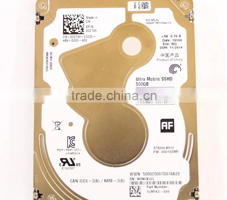 For Dell C2T96 ST500LX012 2.5" SATA SSHD Hybrid 500GB 5400 RPM Ultrathin Laptop Hard Drive
