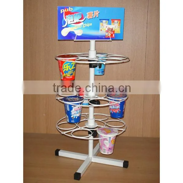 new designed metal wire revolving counter rack from china manufacturer