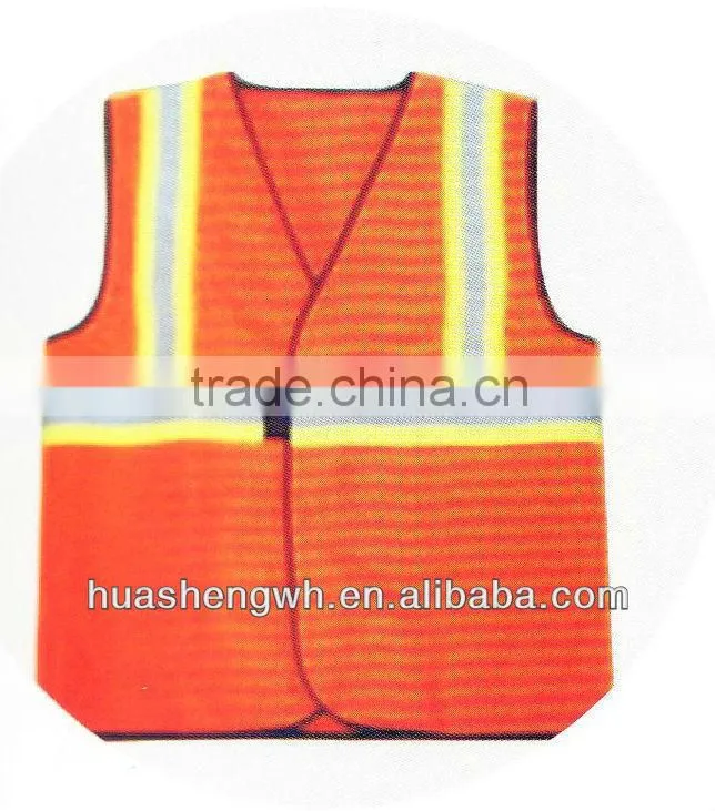 safety vest with reflective tape/sleeveless work wear