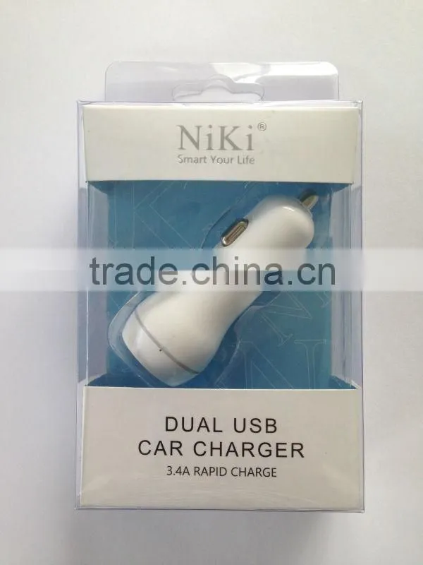 Car Charger with Cable for iphone Dual usb port OEM accepted