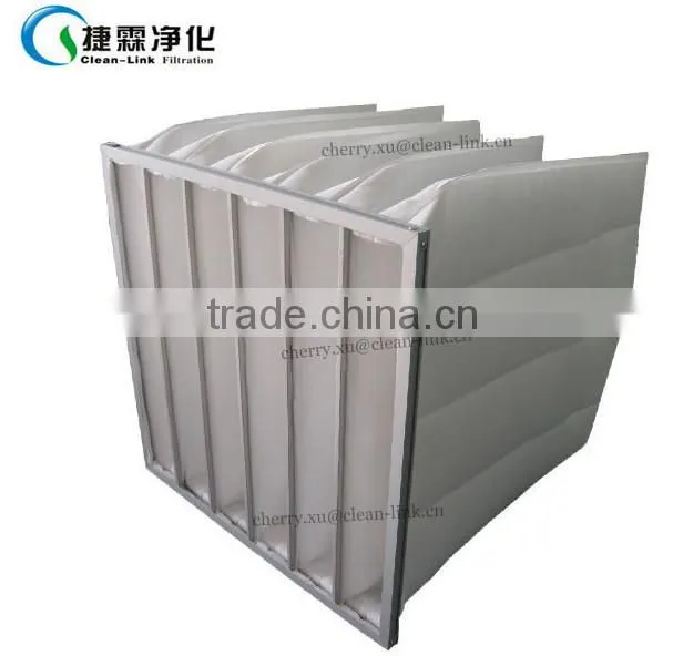 Medium efficiency hot melt sealed pocket filter