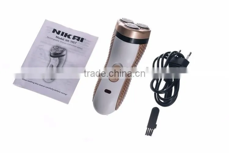 SHINON brand 3 head 12v rechargeable electric shaver for men