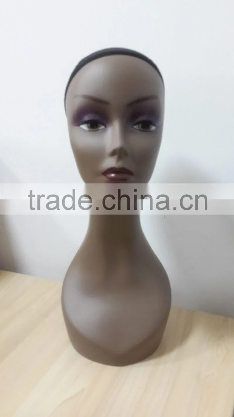glass fiber reinforced plastics material mannequin head for hair wig display