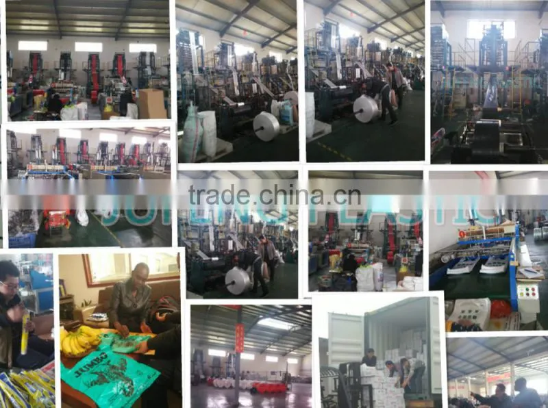 HDPE transparet star sealed black garbage/rubbish/trash bags in roll