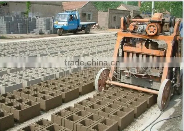 QMY4-45 mobile simple block making machine, concrete hollow block machine