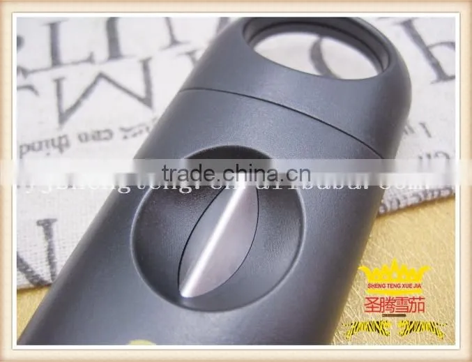 Black plastic cigar scissors, cigar cutter